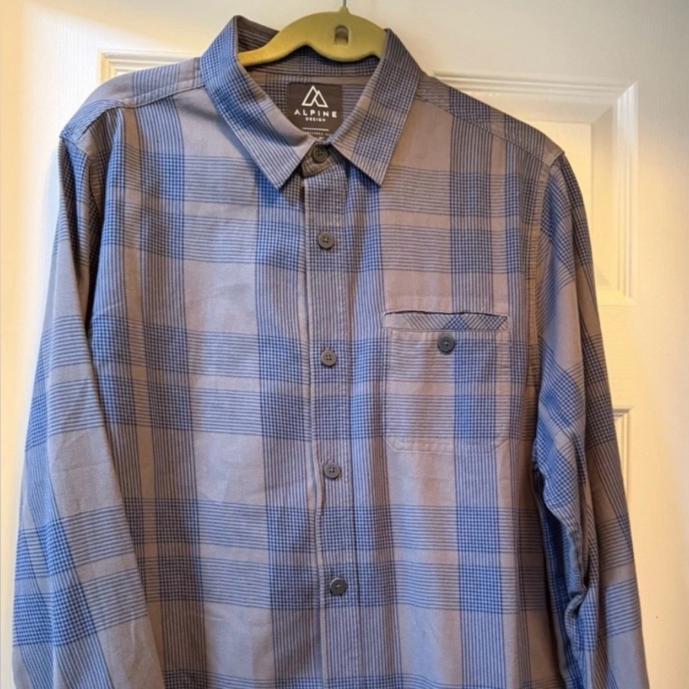 ALPINE DESIGN Men’s Chambray Shirt-Large